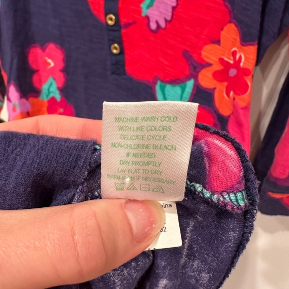 Lilly Pulitzer Navy Dress with Red and Pink Floral - Picture 8 of 9